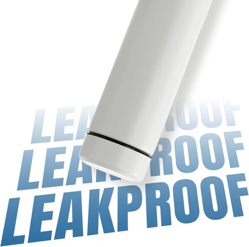 PARACITY Insulated Water Bottle, 15 oz Stainless Steel Water Bottles, Double Wall Vacuum Hot Drinks Thermo, Metal Water Bottle Keeps Hot for 12 Hrs, Cold for 24 Hrs, for Coffee, Tea (white) - Image 3